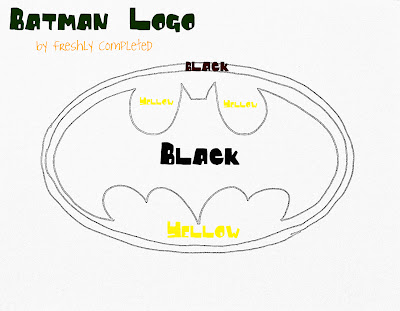 Batman Logo Inside Cake Batman Logo Inside Cake