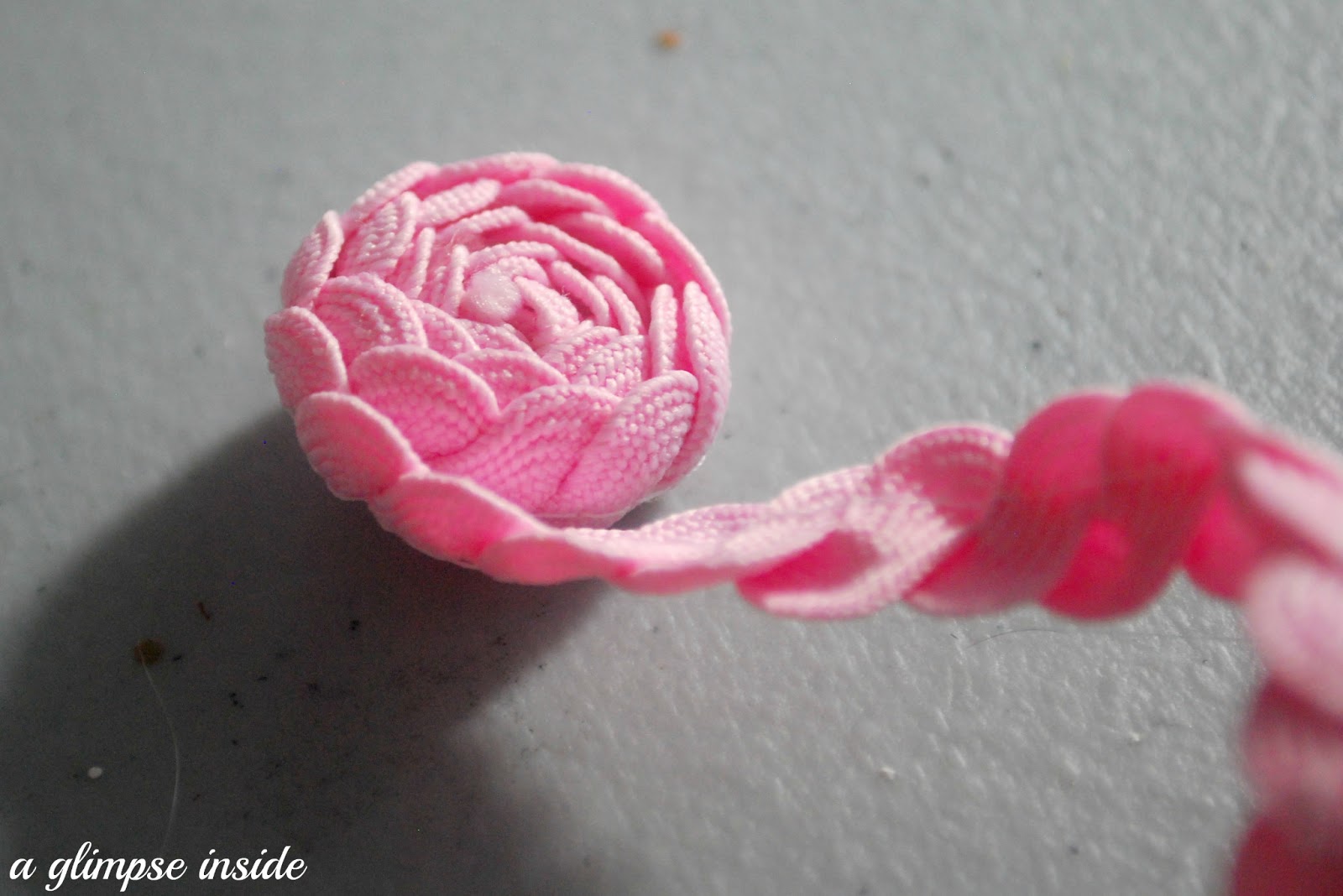 A Glimpse Inside Ric Rac Flower Tutorial