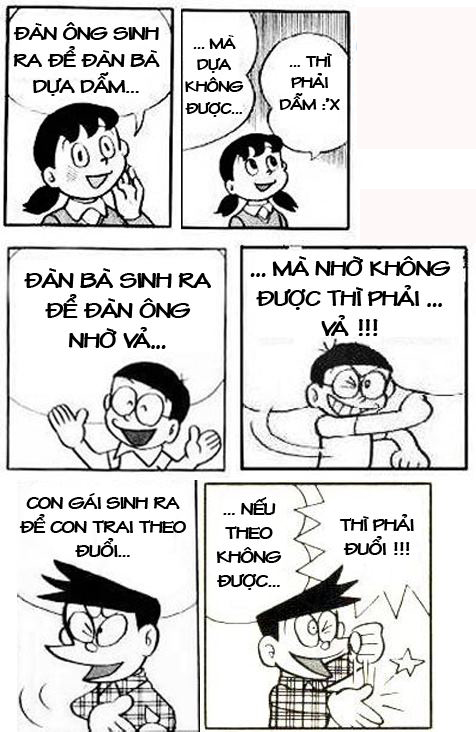 Đôrêmon chế -Đàn ông sanh ra để đàn bà dựa dâm 