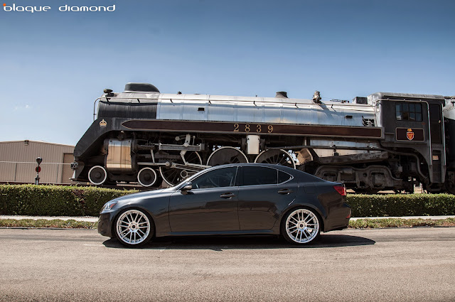 Lexus IS250 Fitted with 20 Inch BD-4 Wheels in Silver Polish - Blaque Diamond Wheels