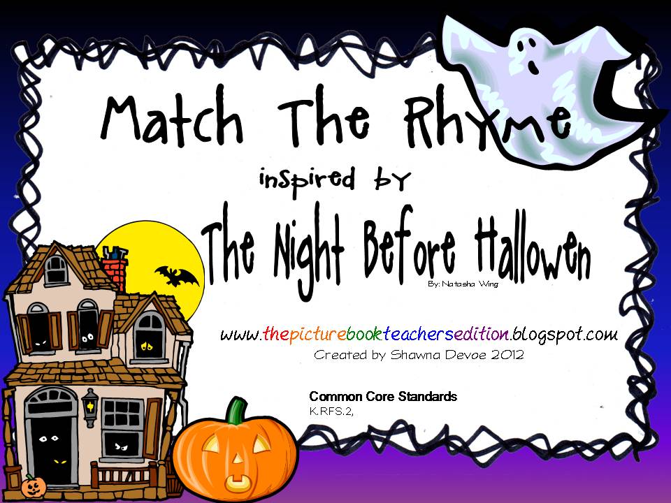 The Night Before Halloween by Natasha Wing Teaching Ideas The