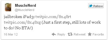 MuscleNerd twitter screenshot ipad3 jailbroken
