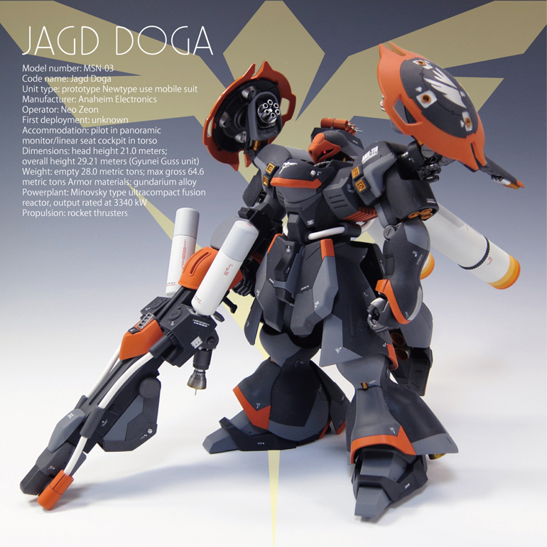 Custom Build HGUC 1/144 Jagd Doga "Ultimate" Gundam Kits Collection