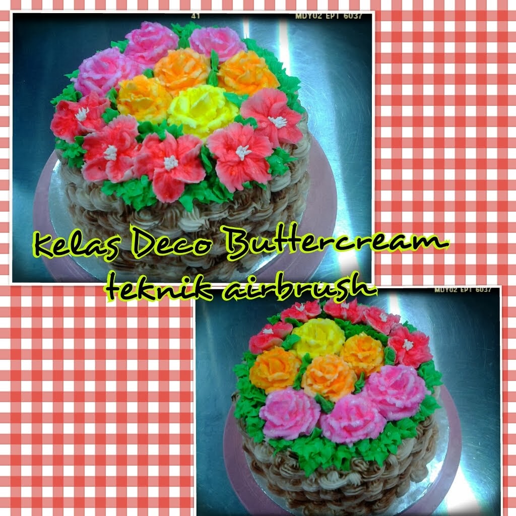 Kelas deco buttercream teknik air  brjush RM350 - 2 jenis bc