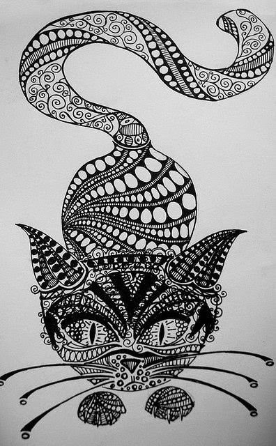 Zentangle cat 3 pictures. - Fashion and Travel Blogger