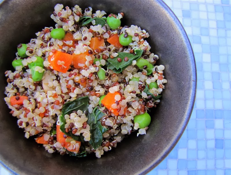 Albion Cooks Quinoa Salad with Peas, Carrots & Kale