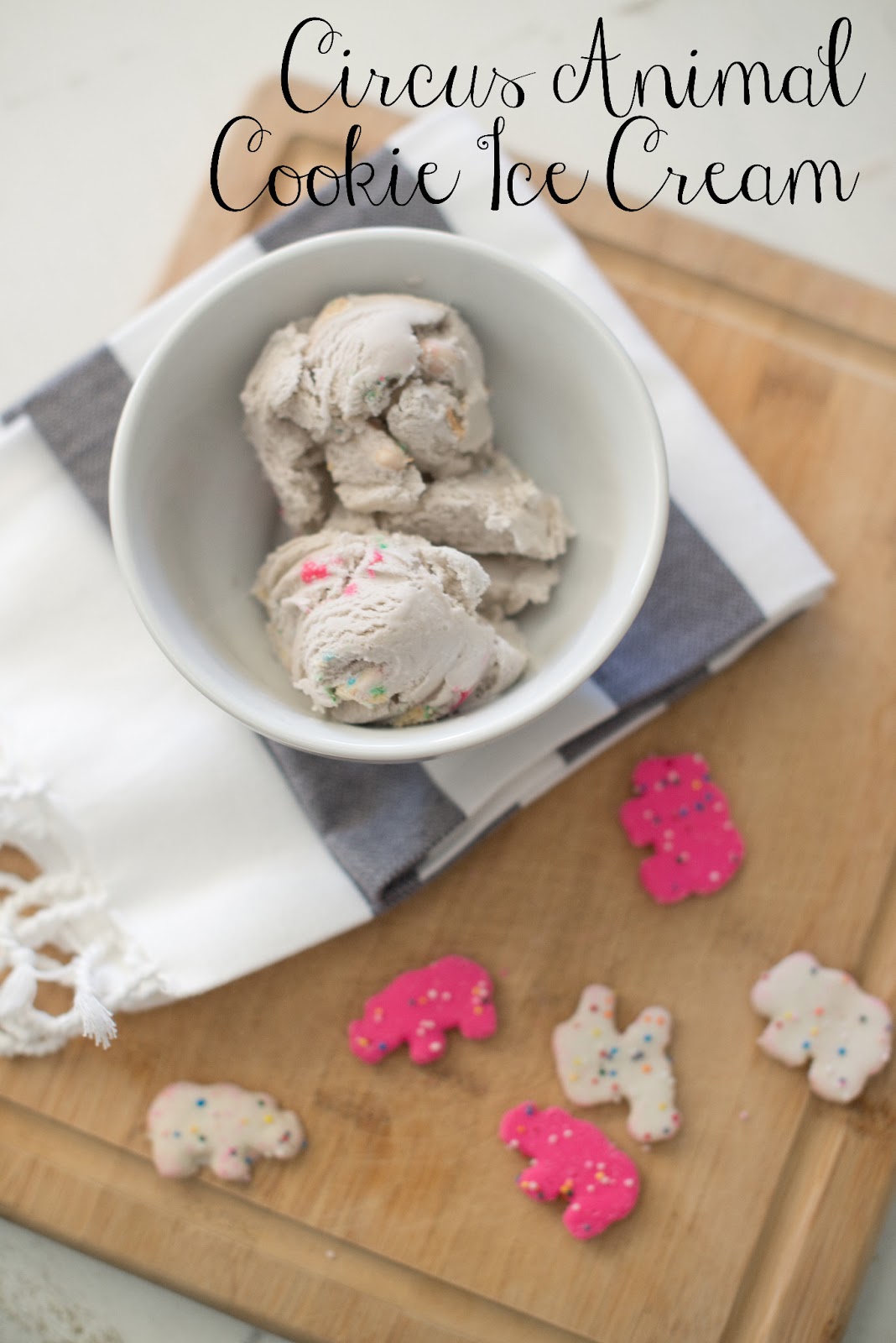 Domestic Fashionista Circus Animal Cookie Ice Cream Recipe