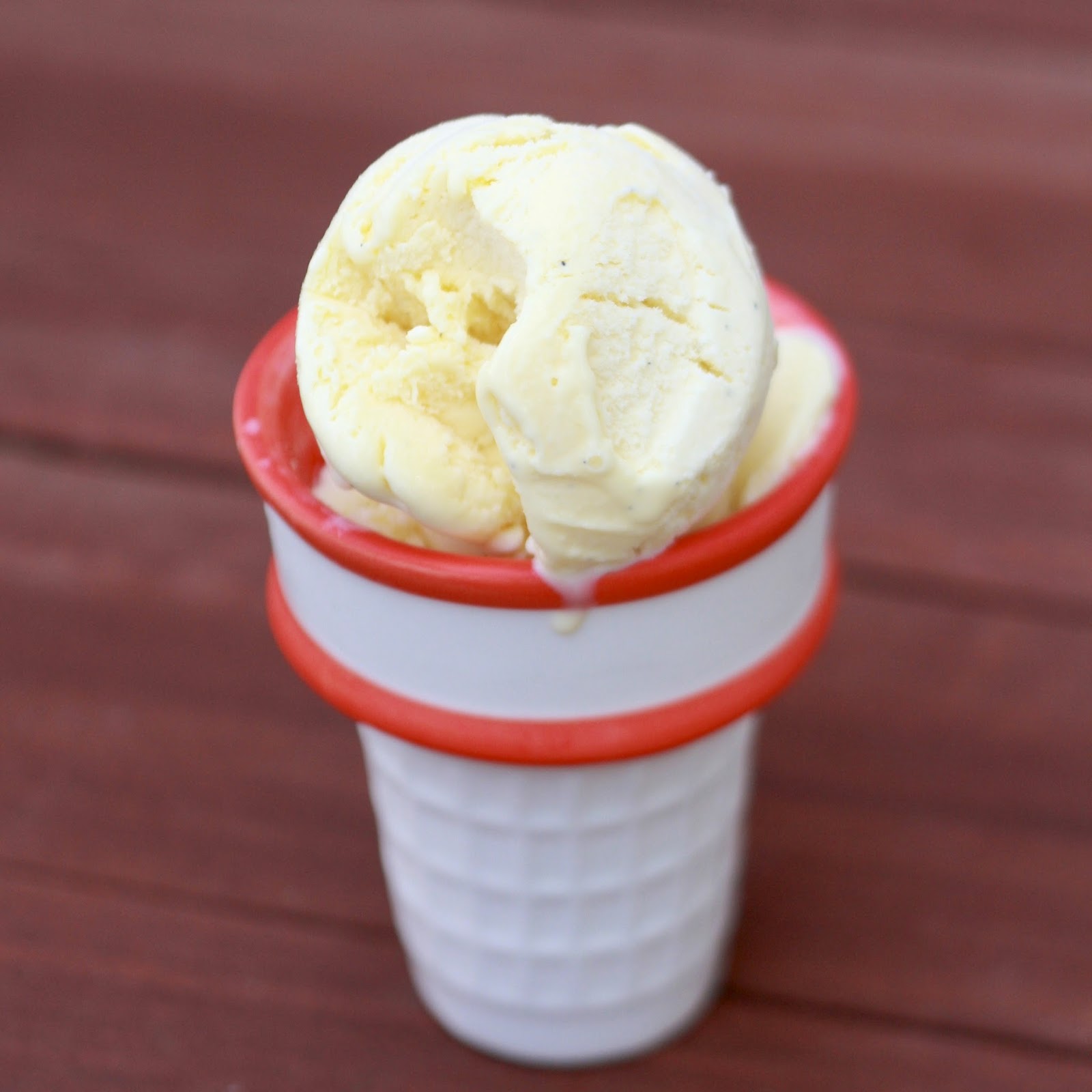 Lighter Homemade Vanilla Bean Ice Cream | The Sweets Life