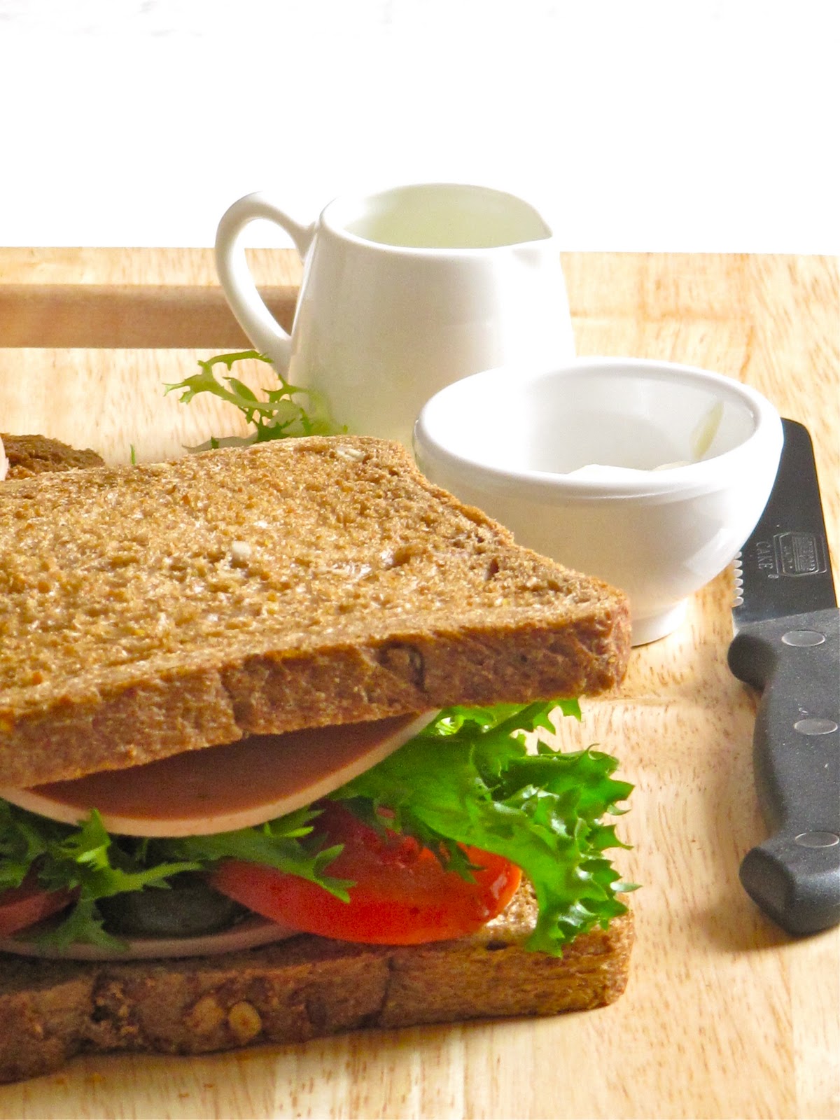 Plateful Grilled Chicken Mortadella Sandwich