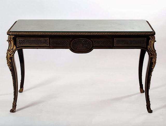 Ebonized wood, brass and mother of pear, France, Napoleon III. (1850-1870)