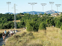 Granera i al seu darrere la serra de Sant Llorenç del Munt Granera i al seu darrere la serra de Sant Llorenç del Munt