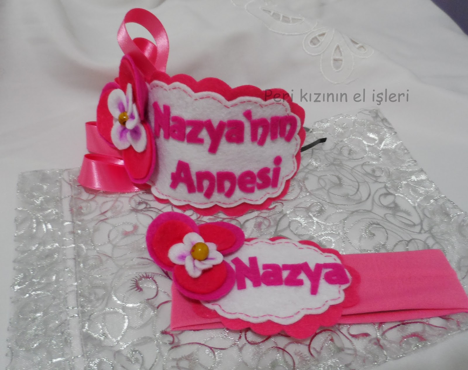 peri kızının el işleri Lohusa tacıBebek bandanası (Nazya)