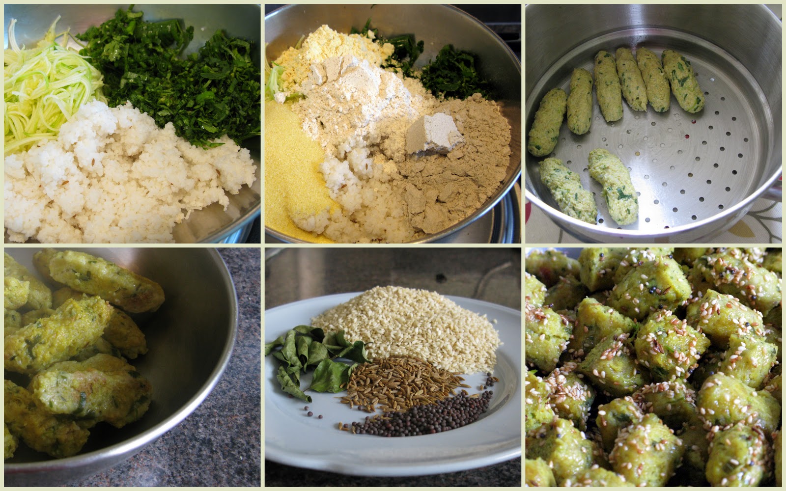 Chachi's Kitchen Gujarati Muthia / Spicy Steamed Dumplings from