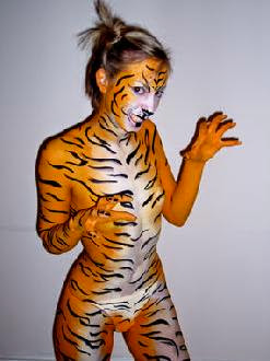 Body Painting Tiger Women ~ Body painting tumblr