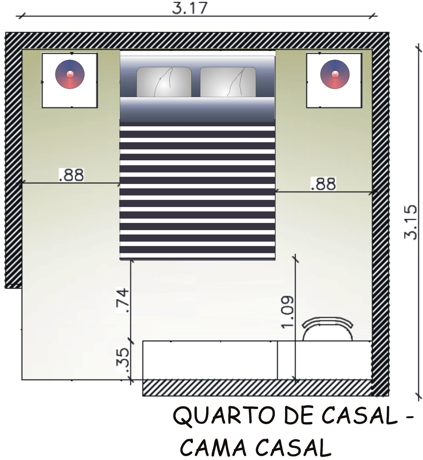 em cima das medidas de 1,40 x 1,90, que s?o medidas da cama de casal Tamanho De Quarto De Casal Pequeno ~ em cima das medidas de 1,40 x 1,90, que s?o medidas da cama de casal