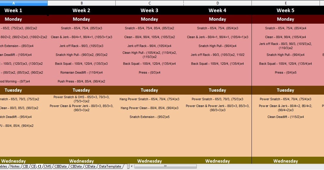 Olympic Weightlifting Program Excel atelieryuwa.ciao.jp