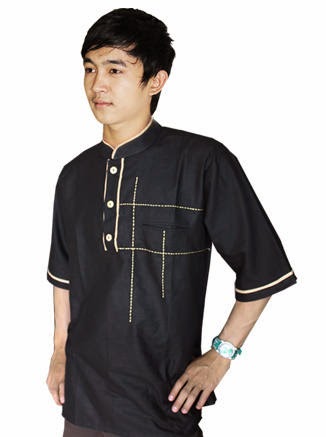 Kemeja muslim pria lengan pendek trendy Kemeja muslim pria lengan pendek trendy