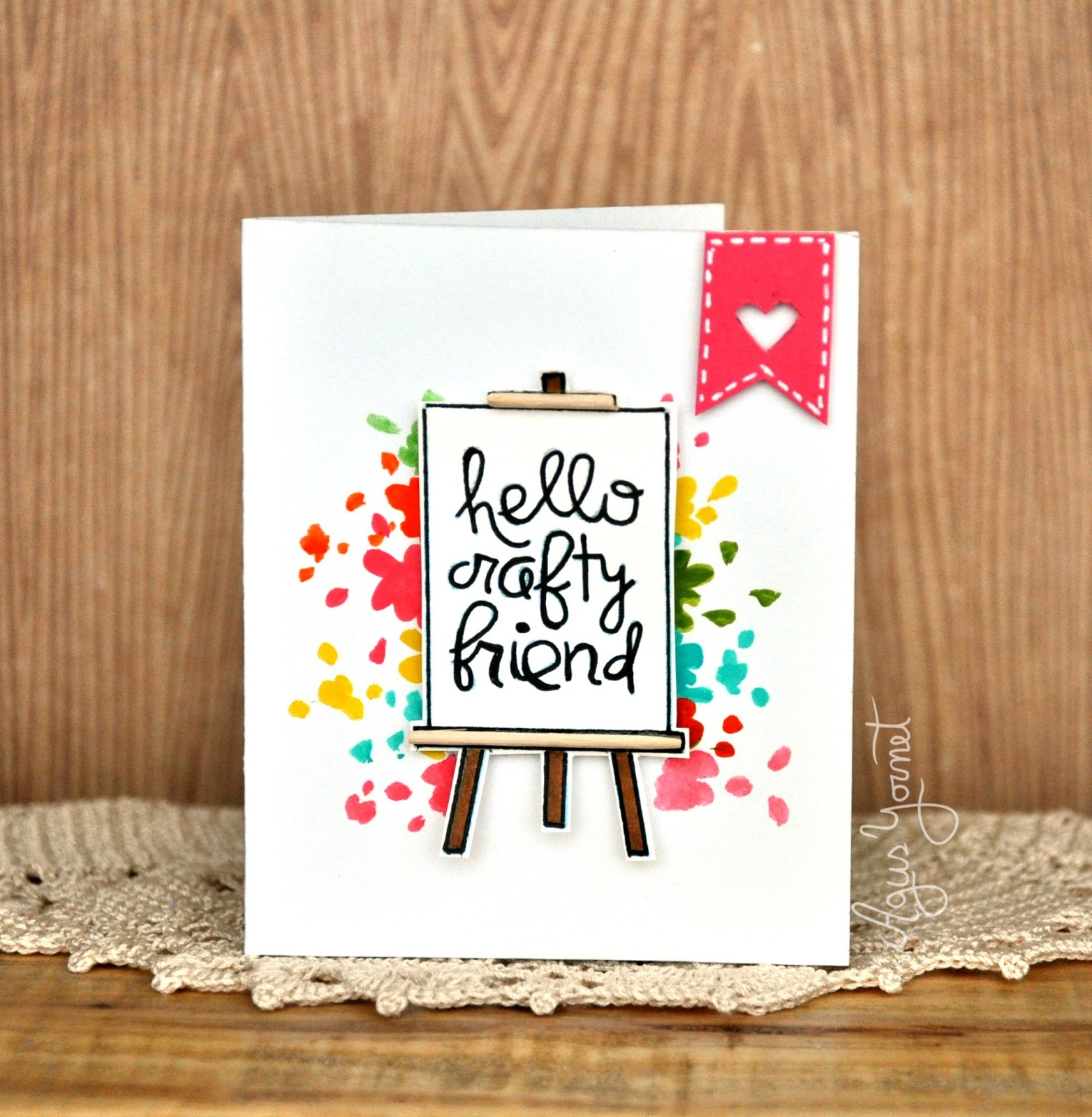 hello crafty friend card