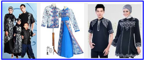 Foto gambar fashion model baju lebaran couple batik muslim online murah