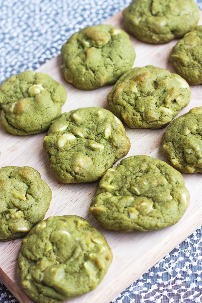 Amanda k. by the Bay White Chocolate Chip and Almond Matcha Cookies