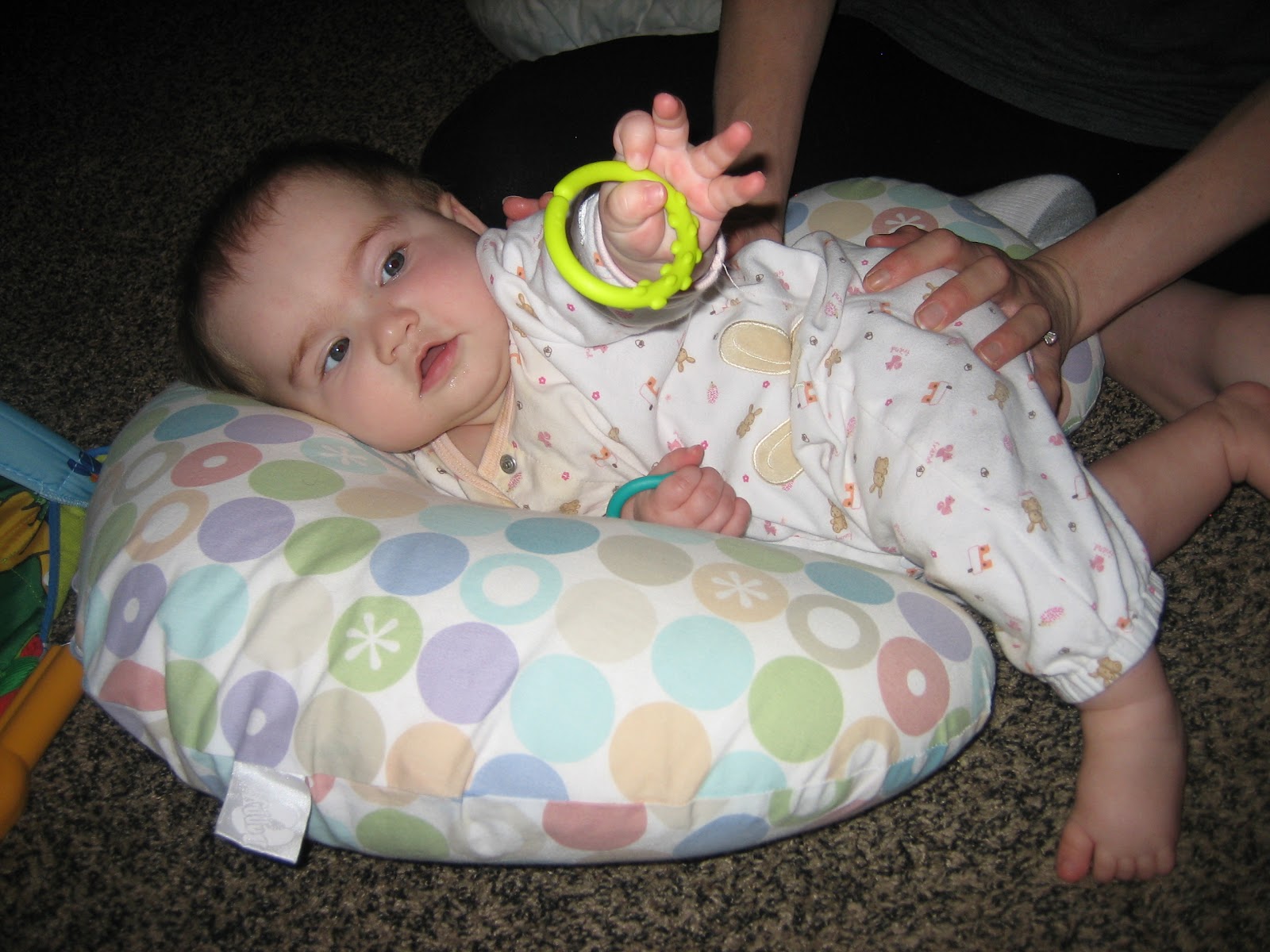 My Torticollis Baby SideLying Torticollis Stretch using Boppy Pillow
