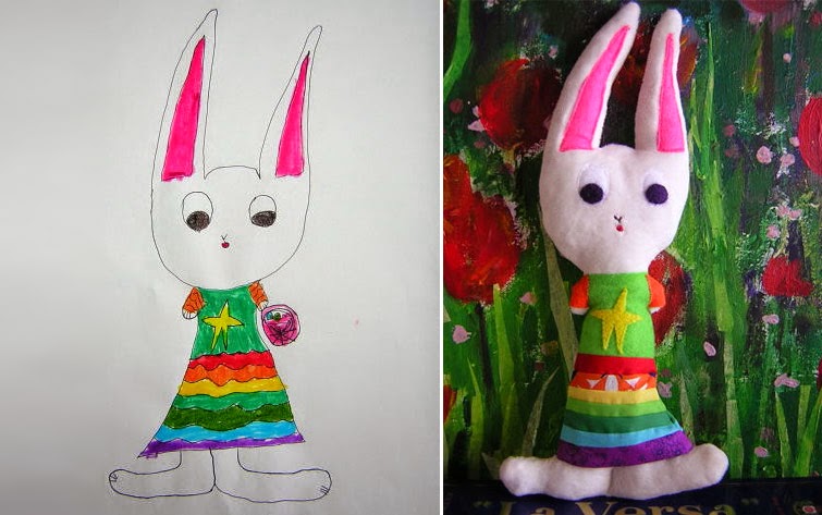 turn your child's drawing into a stuffed animal