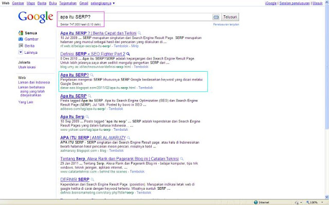 SERP Blog Dasar SEO di Google Indonesia SERP Blog Dasar SEO di Google Indonesia