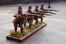 Fig. 6: 3mm plywood bases from Litko, flocking and all paint used from the Toy Soldier.