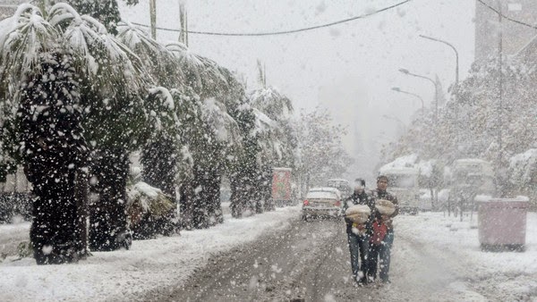 Hujan Salju Ekstrem Selimuti Wilayah Saudi hingga Jalur Gaza