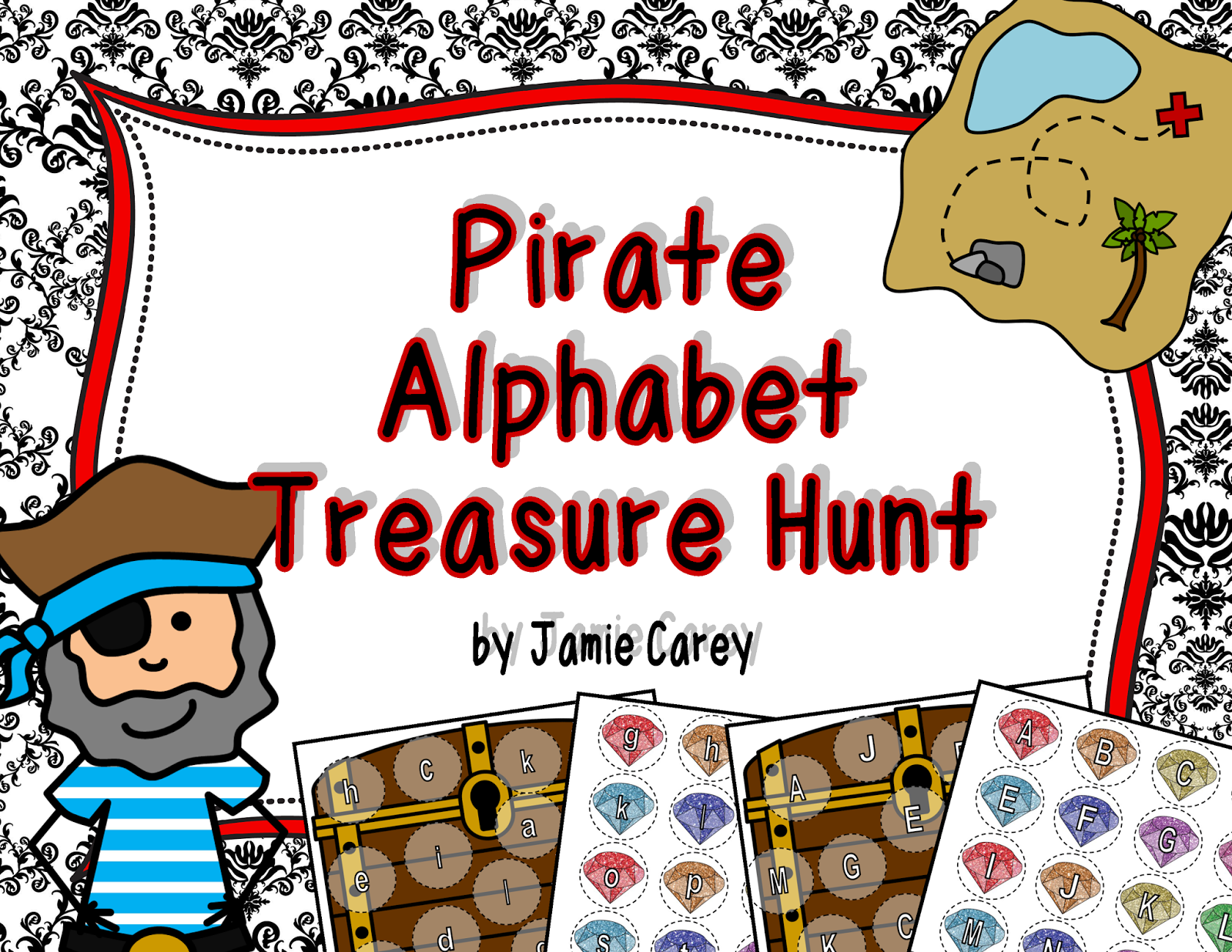 Busy Mama & Her Boys Pirate Alphabet Treasure Hunt