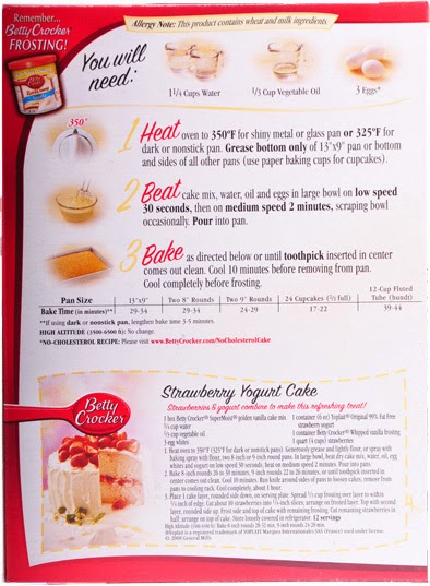 Betty Crocker Cake Mix Instructions Betty Crocker Cake Mix Instructions