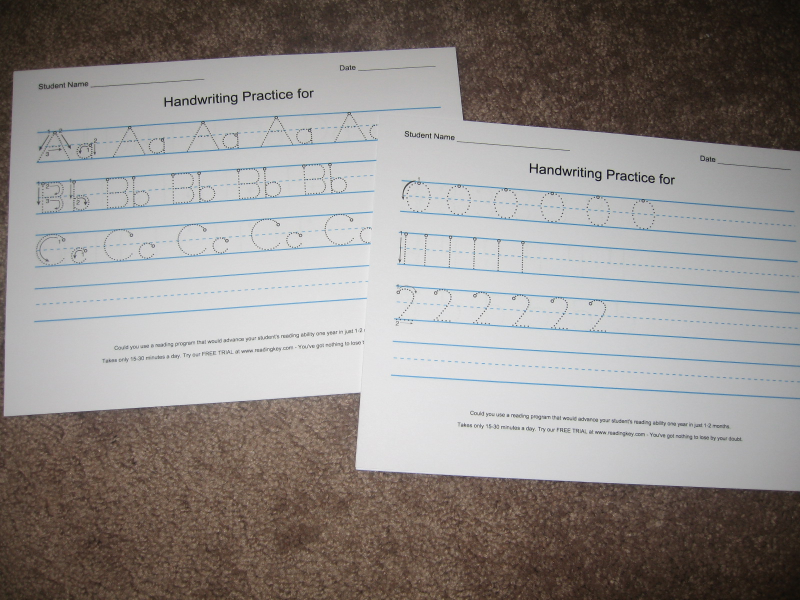 Cookie Nut Creations Make Your Own Handwriting Practice Sheets