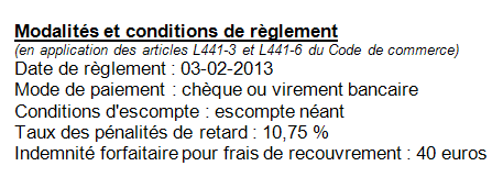 Indemnité forfaitaire pour frais de recouvrement  OuestGEST 