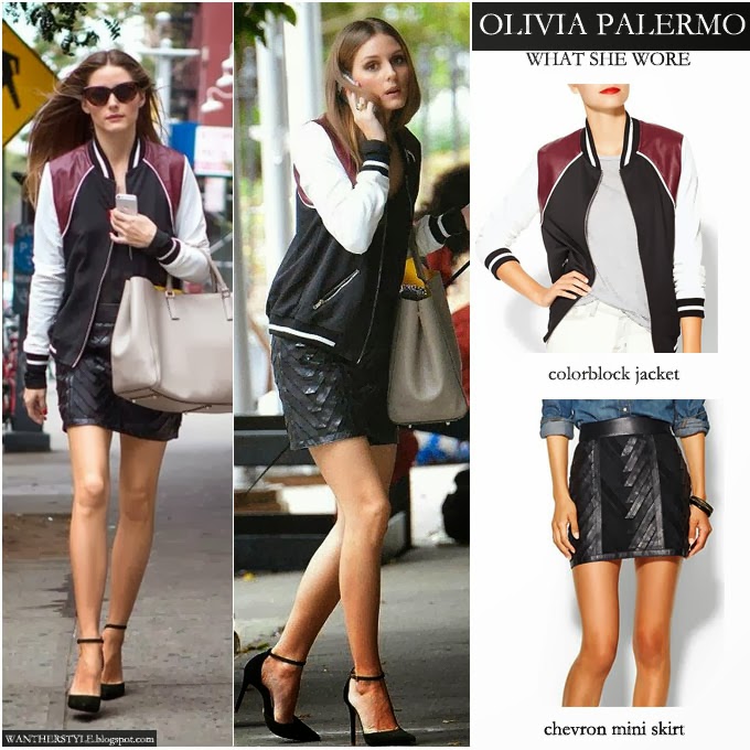 Olivia Palermo in navy blue coat, black leather mini skirt and platform  shoes in Spain on October 27 ~ I want her style - What celebrities wore and  where to buy it. Celebrity Style