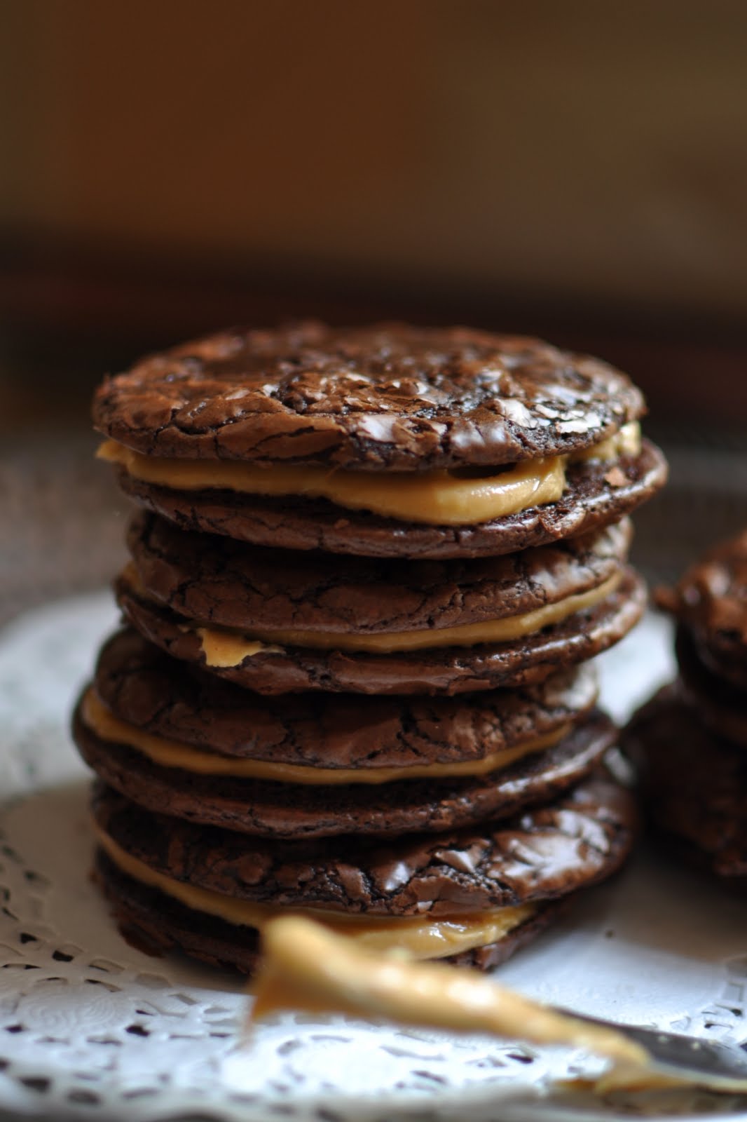 The Kitchen Guardian Brownie Cookies With Peanut Butter Filling