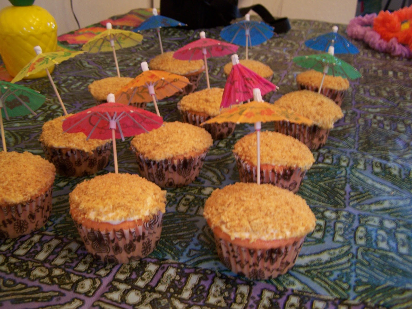 TriedandTrue cooking with Heidi Hawaiian Themed Cupcakes