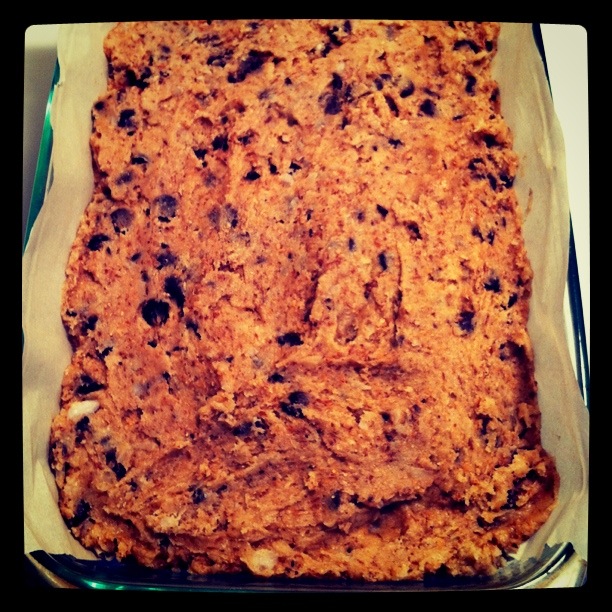 yellow cucina coconut oil & flax cookie bars
