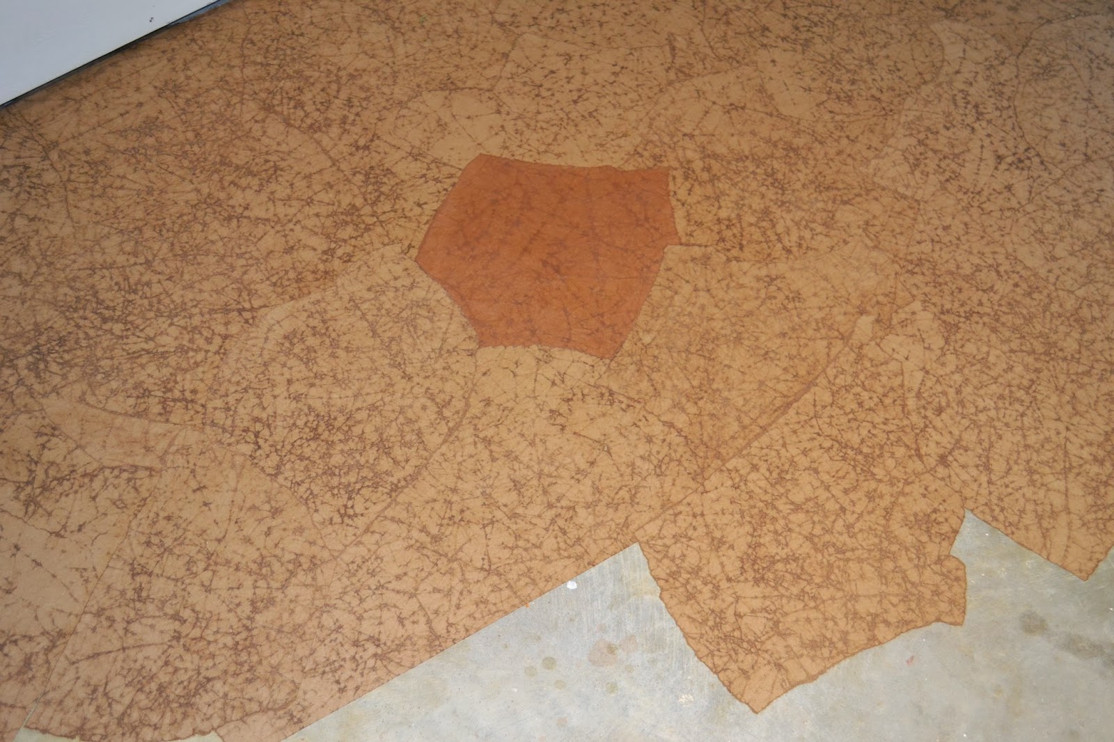paper bag floor concrete brown subfloor looks drying before