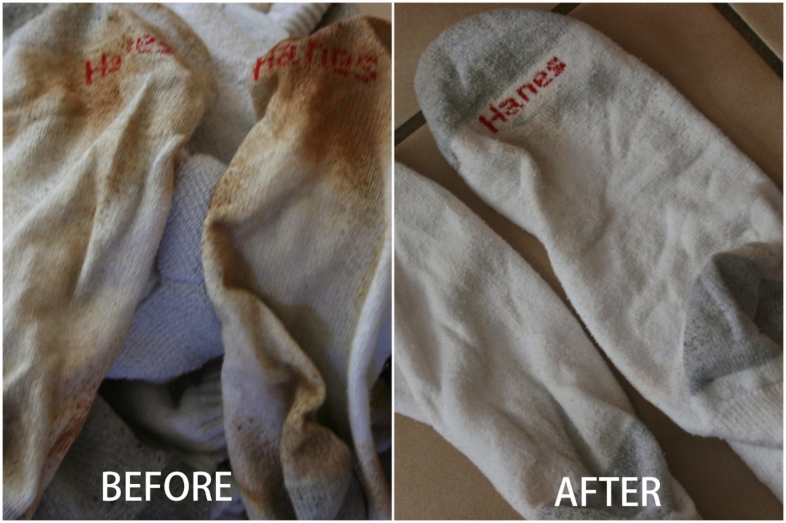 our carlson life diy thursday removing dirt stains from white socks