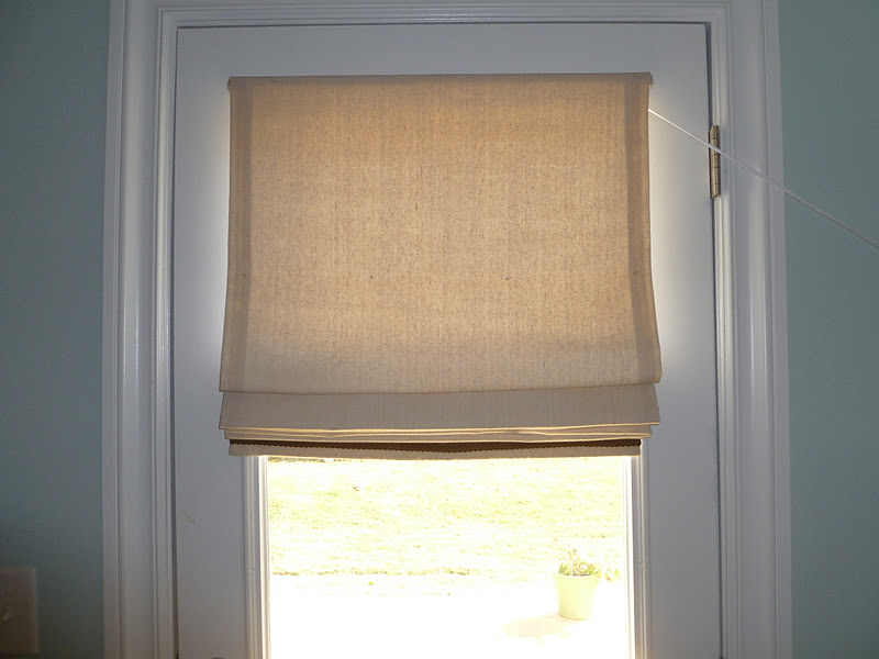 Door Shade & Hobbled Roman Shades On French Doors