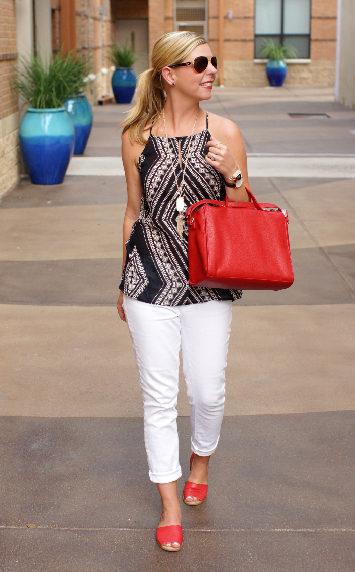 red black and white summer outfit ideas