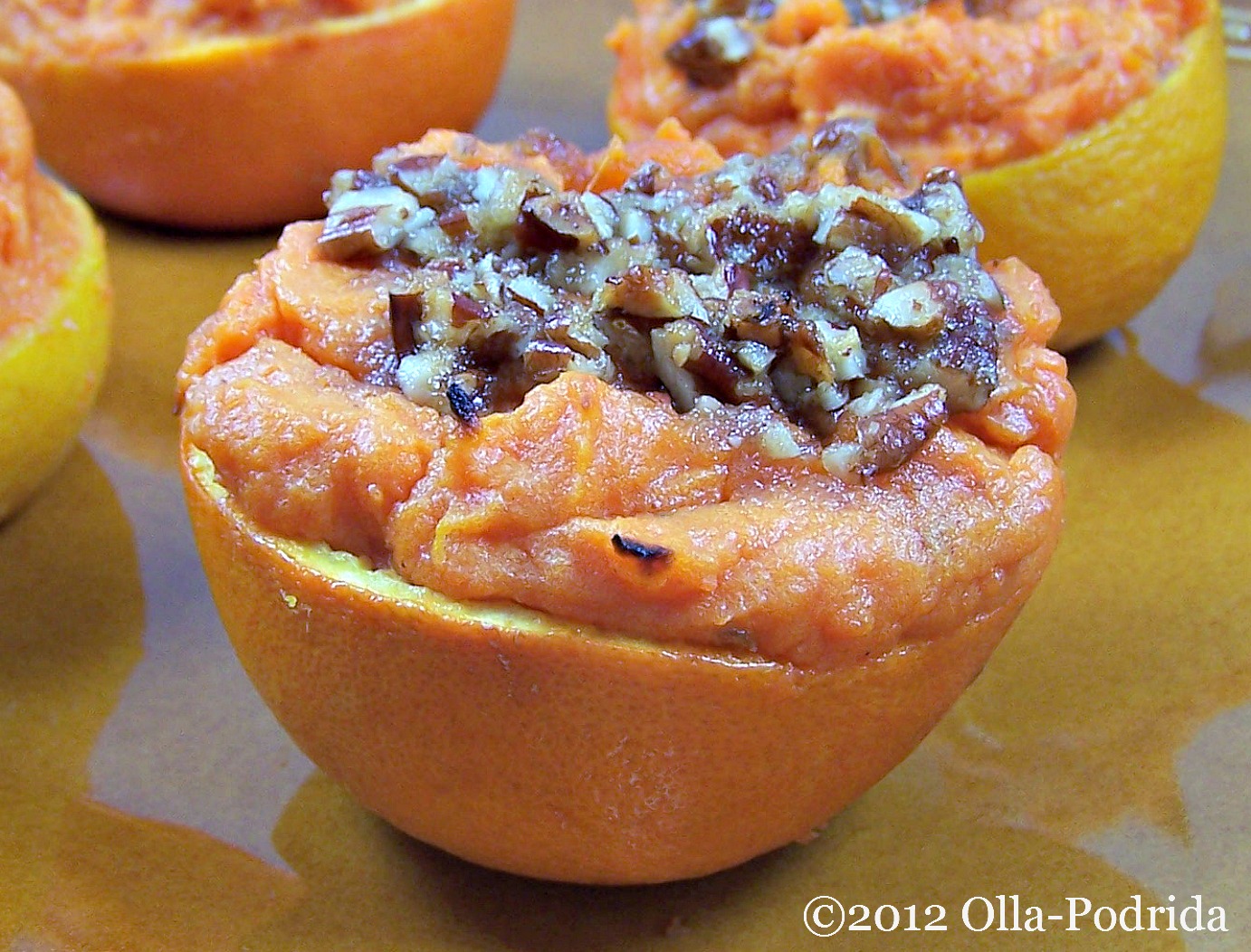 OllaPodrida Brandy and OrangeMashed Sweet Potatoes in Orange Cups