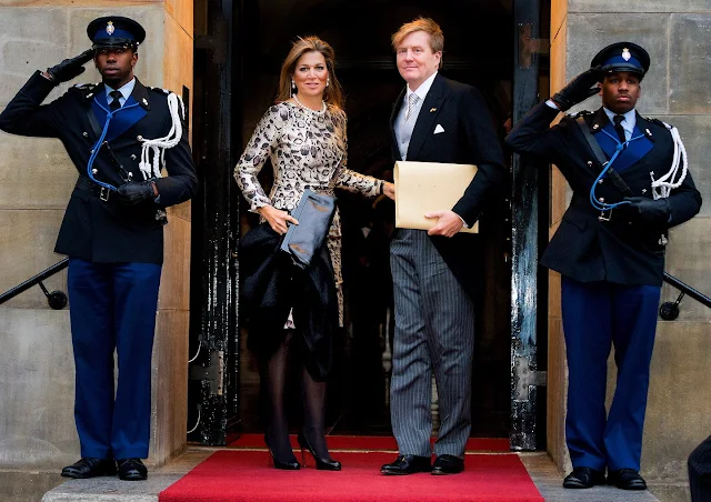 King Willem Alexander of the Netherlands, Queen Maxima of the Netherlands and Princess Beatrix of The Netherlands attends for the New Year Reception