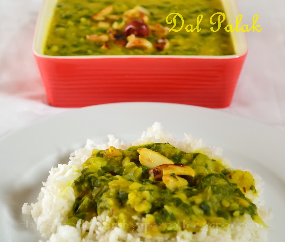 Dal Palak Seasoned With Garlic Flavors N Colors