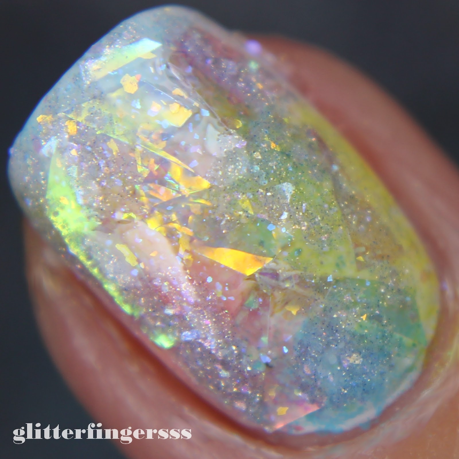 TUTORIAL Opal nails Glitterfingersss in english