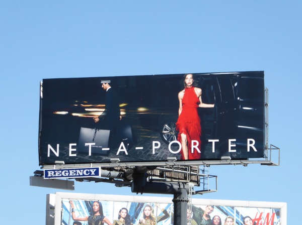 Net-A-Porter red dress F/W 2015 billboard Net-A-Porter red dress FW15 billboard