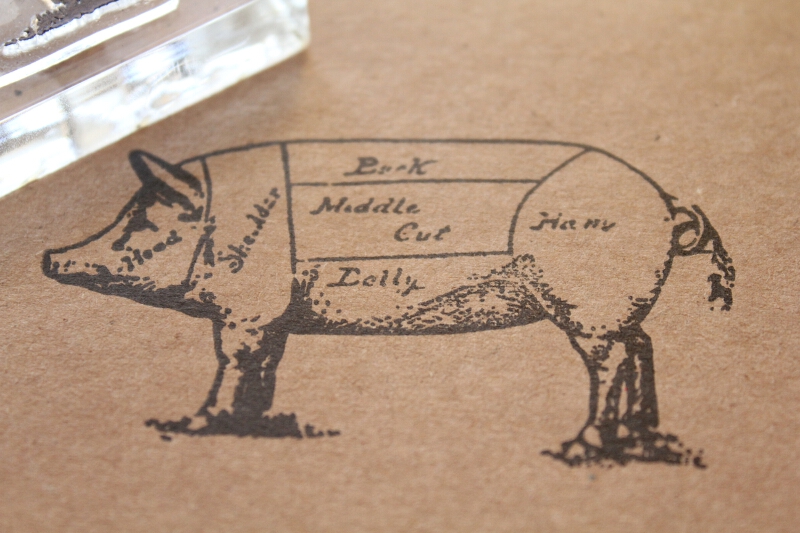 vintage pig rubber stamp standard stamp company