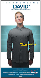 David from Prometheus Robot David in poster from Weyland Industries for Prometheus movie