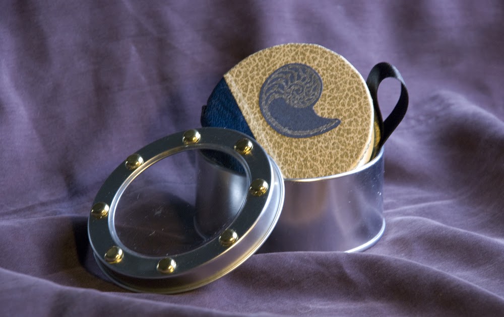 Anagram for Ink: Nautilus Specimen Mini Porthole Steampunk Notebook