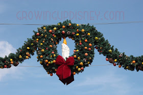 Christmas decorations at Magic Kingdom